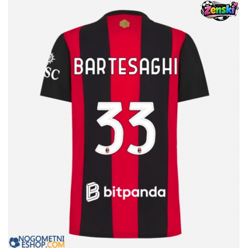 Ženski Nogometni dresi AC Milan Davide Bartesaghi #33 Domači 2026-27 Kratek Rokav